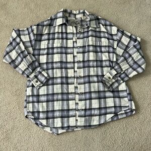 Levi Purple and White Flannel (Size S)